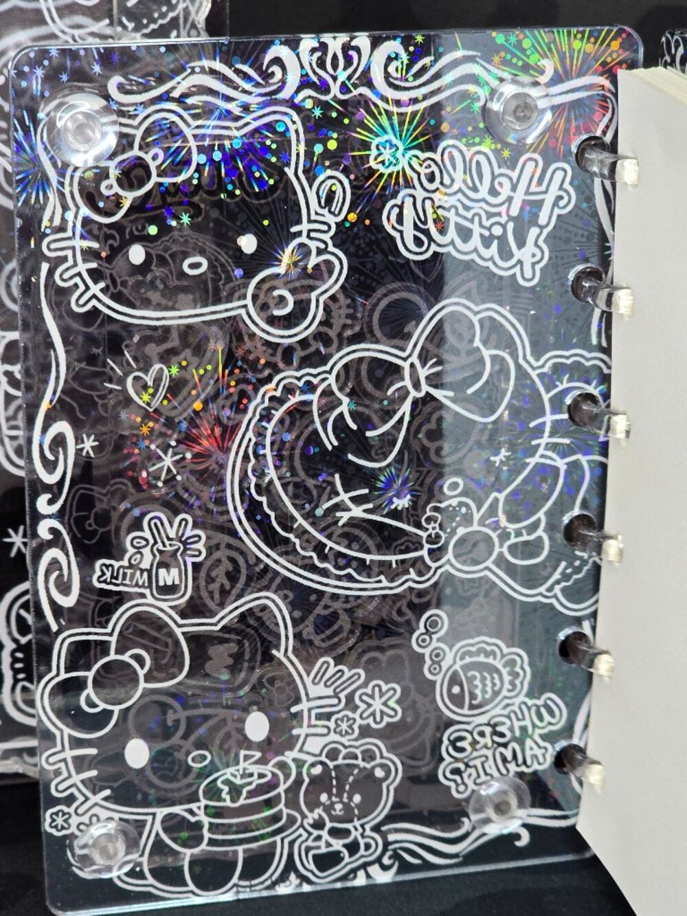 Acrylic Shaker Notebook Hello Kitty Set - Picture 4 of 6
